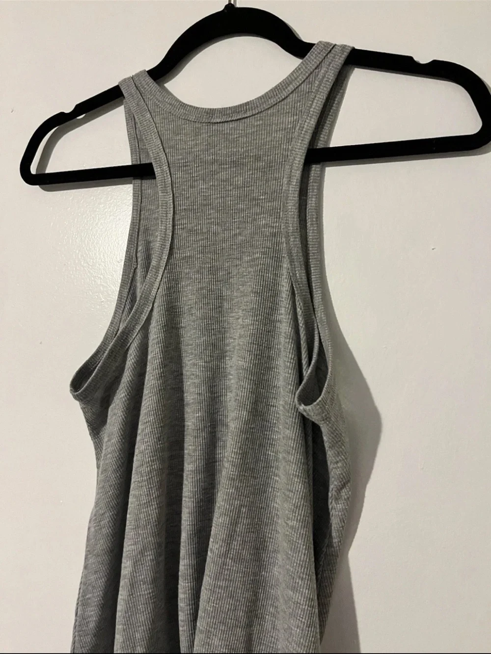 Free People Heather Gray Ribbed High-Neck Tank